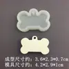 Molde de Silicone Pequeno e Grande em Formato de Osso com Furo Molde para Gesso Resina Epóxi Pingente para Pet Molde para Assar Chocolate Fondant