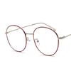 Gafas Planas Retro Jamie 9086 para Mujer, Gafas de Computadora de Moda con Protección contra Luz Azul, Forma Redonda, Se Pueden Adaptar con Lentes Graduados, Montura de Metal