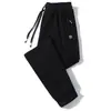 Pantalones Casuales de Otoño Puro Algodón Pierna Recta Pantalones Deportivos Hombres Primavera y Otoño Gruesos Holgados talla extra Pantalones Simples Modernos para Hombre