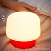 Lámpara de Noche Pequeña y Linda, Lámpara de Mesa Adorable y Creativa, Lámpara Táctil de Silicona con Forma de Nube, Compañera de Sueño Luz de Noche para Niños