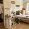 Contenedor de Almacenamiento para Botellas Vacías para Salón de Belleza, Transparente con Tapa, Contenedor de Gran Capacidad para Botellas y Frascos, Contenedor de Almacenamiento para el Hogar para Muñecas y Juguetes
