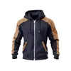 Tamanho Europeu Masculino Inverno Lã Quente Xadrez Zíper Masculino Casual Esportivo Com Capuz Moletom Caimento Solto
