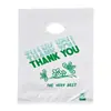 Bolsa de Tote de Plástico HDPE Personalizada con Cuatro Asas para Dedos, Apertura Plana, Bolsa de Regalo para Ropa, Bolsa de Empaque de Compras Ecológica para Cosméticos