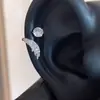 Brinco de Asa de Anjo Exquisito Aço Titânio Versátil Nicho Único Asa de Anjo Envolvente Brilhante Ponto de Diamante Brincos Brincos Mulheres