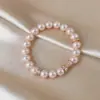 Pulsera redonda de perlas con cuentas de circonita, estilo francés inspirado en Chanel, diseño único, accesorio femenino de nicho de lujo ligero con un toque de alta gama