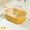 Cesta de Frutas Drenável de Camada Dupla Caixa de Armazenamento de Lanches para Sala de Estar Doméstica com Tampa Cesta de Frutas Selada Sementes de Girassol Doce Frutas Secas Bandeja