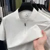 Camiseta de Manga Corta con Media Cremallera para Hombre, Estilo Deportivo de Verano, Casual, Absorbente de Humedad, Transpirable, de Secado Rápido