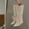 Primer Encuentro Plataforma de Temporada Aumenta la Altura Interior Botas Largas para Mujer Otoño/Invierno 2026 Nuevas Botas Vaqueras Occidentales Botas de Caña Alta