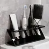 ¡Guau! Soporte Eléctrico para Cepillo de Dientes de Baño, Estante de Almacenamiento para Pasta de Dientes y Maquinilla de Afeitar en Encimera, Escurridor para Lavabo de Baño