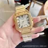 Reloj Cartier Santos Santos Dumont Serie Romana Reloj Cuadrado Santos Cuarzo Correa de Acero Reloj de Pulsera para Hombre