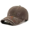 Gorra de Béisbol Lavada Desgastada Rota Estilo Retro Hombres Primavera Otoño Letra Moda Exterior Casual Protección Solar Gorra Pato Mujeres