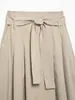 ZA comércio exterior transfronteiriço moda feminina item quente 2026 outono novo moda europeia e americana simples elegante saia midi de cintura média