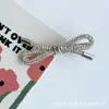 Pasador Simple Versátil Diamante Brillante Lazo Cuerda para el Cabello Pinza Lateral Pinza para el Flequillo Accesorios Elegantes Versátiles para el Cabello para Mujeres