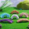 Puente de piedra creativo de paisaje en miniatura, serie de puentes de madera vintage, accesorios decorativos DIY para paisajismo de jardines, adornos en miniatura