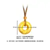 Estilo Loja de Ouro Estilo Chinês Ouro de Areia Vietnamita High-End Fivela da Paz Olho de Gato Pingente da Fortuna Quebrado como Gelo Corrente para Suéter para Mulheres