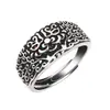 Anillo Pixiu Vintage para Hombre Tendencia Personalidad Estilo Étnico Imitación Plata Tailandesa Textura Anillo Dedo Índice Moda Dominante Anillo Atractor de Fortuna