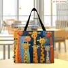 Nueva tienda independiente TEMU, Novedad en Amazon: bolsa de mano acolchada con estampado digital, bolsa casual de algodón tipo chaqueta