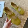121 Sapatos baixos Mary Jane retrô franceses, sapatilhas versáteis de corte baixo, bico redondo, sola macia, sapatos casuais confortáveis