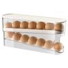 Caja Deslizante para Huevos de Hogar Refrigerador Puerta Lateral Especial Rodillo Automático para Huevos Encimera de Cocina Caja de Almacenamiento de Huevos Anticaída