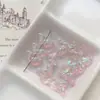 Mariposa Dulce Esmaltada Láser Holográfico Textura Exquisita DIY Hecho a Mano Perlas Sueltas Pulsera Collar Accesorios Perlas