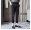 2022 Novas Calças Masculinas Estilo Coreano Slim-fit Britânico Casual Calças Comprimento do Tornozelo Primavera e Verão Calças Modernas Moda Empresarial