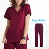 Amazon Roupa Cirúrgica Manga Curta para Mulheres, Camiseta Curta Uniforme de Enfermeira, Avental Cirúrgico, Avental de Isolamento, Roupa de Trabalho para Profissionais de Saúde