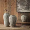 Jingdezhen Jarro de Cerâmica Grossa Retrô Nostálgico Novo Estilo Chinês Decoração de Bancada de Hotel B&B Artesanato de Exibição de Galhos Secos de Salgueiro