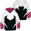 2023 Transfronterizo Nuevo Suéter con Cremallera Estampado 3D Gwen Anime para Hombre Sudadera cosplay Suéter Infantil