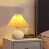 Decoración de Dormitorio Lámpara de Mesa Cerámica Mate Decoración del Hogar Lámpara de Mesita de Noche Luz de Escritorio Lujo Ligero Regulable Protección Ocular Luz Nocturna