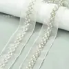 Em Estoque Estilo Tweed Renda de Pérola Fita Tecida Acessórios de Malha Bordada à Mão Borda Acessórios para Gola de Roupa DIY Acessórios para Saia