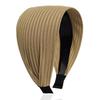 Faixa de Cabelo Estilo Celebridade da Internet Bege Borda Larga Dentes Fivela de Cabeça Original para Sair Acessórios de Cabelo da Moda Carimbo de Cabelo Buraco Negro na Cabeça Joia