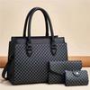 Bolso de mujer de gran venta en comercio exterior, nuevo 2023, informal, de moda europea y americana, de gran capacidad, con estampado de colores en contraste, conjunto de tres piezas, bolso para madre