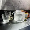 Mini Tetera de Vidrio Estilo Retro Pequeña Resistente a Altas Temperaturas con Filtro Infusor de Té Transparente Juego de Tetera Kung Fu
