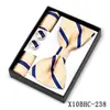 Corbata de moño Estilo Nuevo, Pañuelo Cuadrado, Gemelos Caja de Regalo Set de 3 Piezas, Accesorios de Camisa de Moda para Hombre, Hebilla de Corbata de Moño Multicolor