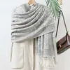 Bufanda Larga Jacquard Paisley con Borlas de Estilo Bohemio Étnico de Lujo Ligero de Nuevo Estilo con Bordado Estilo Chino para Salir