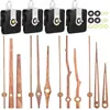 Movimiento de reloj silencioso DIY en stock transfronterizo, eje largo, segundero continuo, movimiento para reloj de pared, 4 tipos de manecillas de madera de nogal, movimiento de reloj