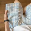 Novedad de Verano Pantalones Cortos de Cuadros Estilo Chanel para Hombre, Modernos y a la Moda, Bloques de Color Versátiles, Corte Holgado, Pantalones Casual de Alta Gama de Longitud Media