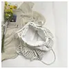 Bolso de Hombro Versátil Estilo Casual para Debajo del Brazo, Bolso de Playa de Gran Capacidad para Vacaciones, Bolso de Mano Tejido Hueco de Moda para Mujer