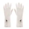 Guantes de Tareas Domésticas Translúcidos, Blancos para Lavandería Impermeables de Plástico Caucho para Limpieza del Hogar Antideslizantes Resistentes al Desgaste para Lavar Platos de Cocina