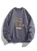 Sudadera de Invierno para Hombre Estilo Americano Moderna Casual Cuello Redondo Holgada Versátil Camisa Base Top Deportivo