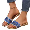 Sandalias Planas Estilo Europeo y Americano para Mujer, Nuevos Zapatos de Playa de Malla de Verano, Pantuflas de Exterior, Tallas Grandes 36-41, 42, 43