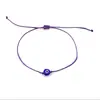 Pulsera de Tarjeta Popular para Pareja Transfronteriza Europea y Americana Simple y Personalizada Pulsera Trenzada Ojo del Diablo Juego de 2 Piezas