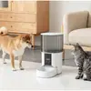 Comedouro inteligente para pets, grande capacidade, universal, com temporizador, controle de porção, operação offline, controle de voz e câmera para alimentar comida de gato e cachorro