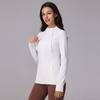 Chaqueta Deportiva con Capucha para Mujer Ajustada Slim Cierre Ropa de Yoga Manga Larga Chaqueta para Correr Fitness