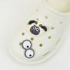 Parche de goma suave con forma de oveja de dibujos animados, grande y lindo, con forma de perro, horquilla con ojos grandes, funda para teléfono móvil, accesorios para zapatos con agujeros