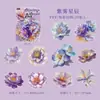 Paquete de Pegatinas para Mascotas Yiniao Serie Lenguaje de las Flores Doradas Tema Flor Dorada Papel de Aluminio Material de Decoración para Diario Pegatinas 20 Hojas en 6 Diseños