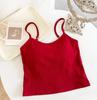 Top estilo Hong Kong com alças sem costas, sexy, lindo, com bojo, alças, para todos os gostos, com nicho, slim fit, para uso externo, top curto envolvente para mulheres