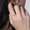 Anillo de amor simple personalizado Han Yi en plata esterlina s925 con diseño de nicho, anillo para el dedo índice con sentido de estilo frío para mujer, primavera y verano 2023