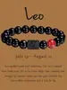 Pulseira de Contas Elásticas Youjia Jewelry Popular Transfronteiriça Doze Constelações Obsidiana Unissex Casal