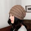 Nuevo Turbante de Encaje para Otoño para Mujer, Delgado de una Sola Capa Estilo Coreano y Japonés, Gorro Holgado Adelgazante, Gorro para Clima Frío